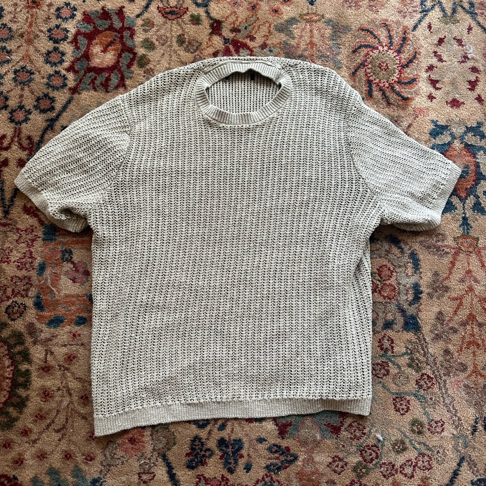 Men's Green Knit Sweater Tee